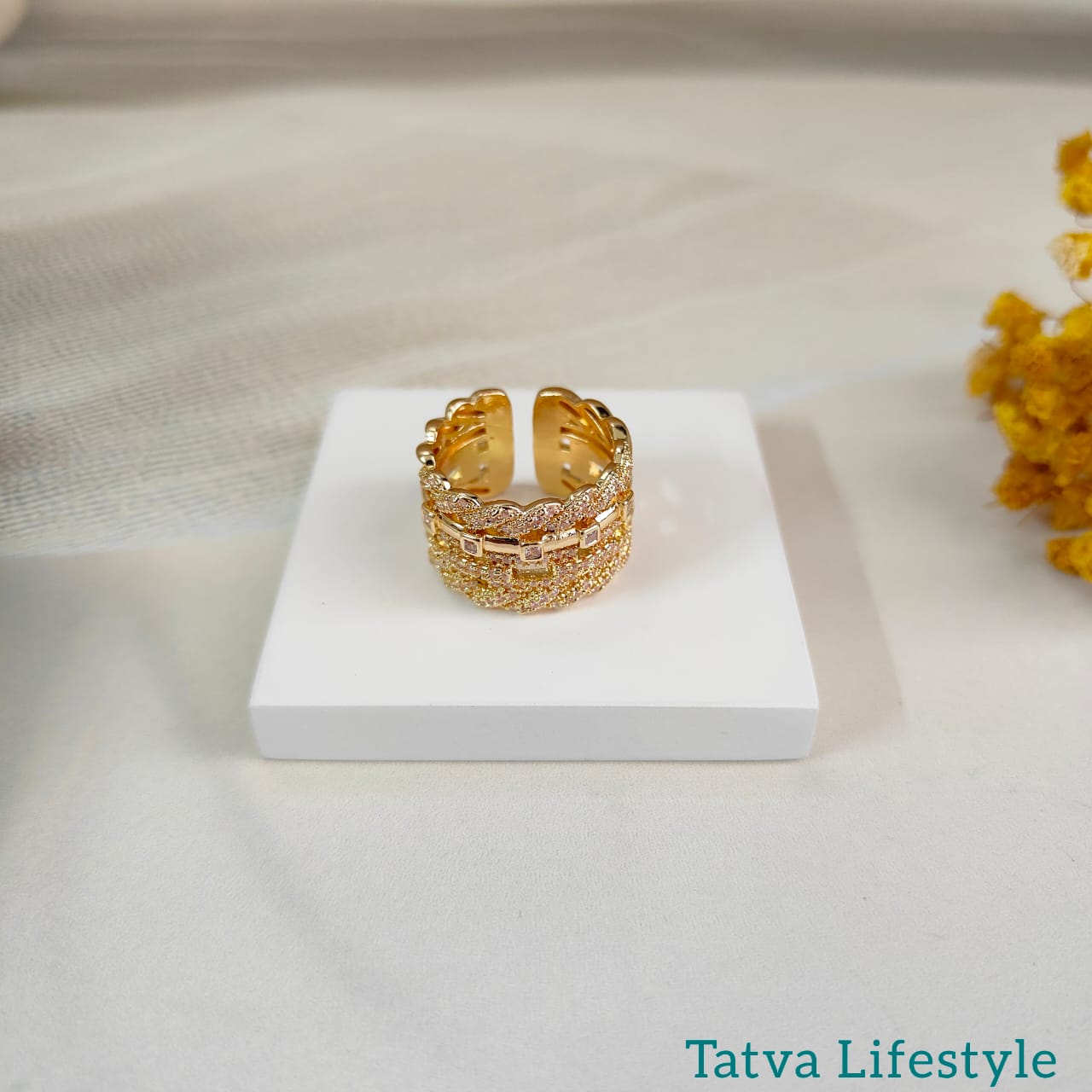 BROAD DIAMOND RING