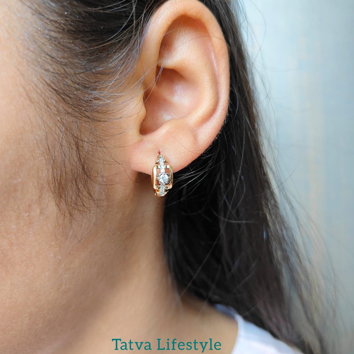BLOOM ROSEGOLD HOOPS
