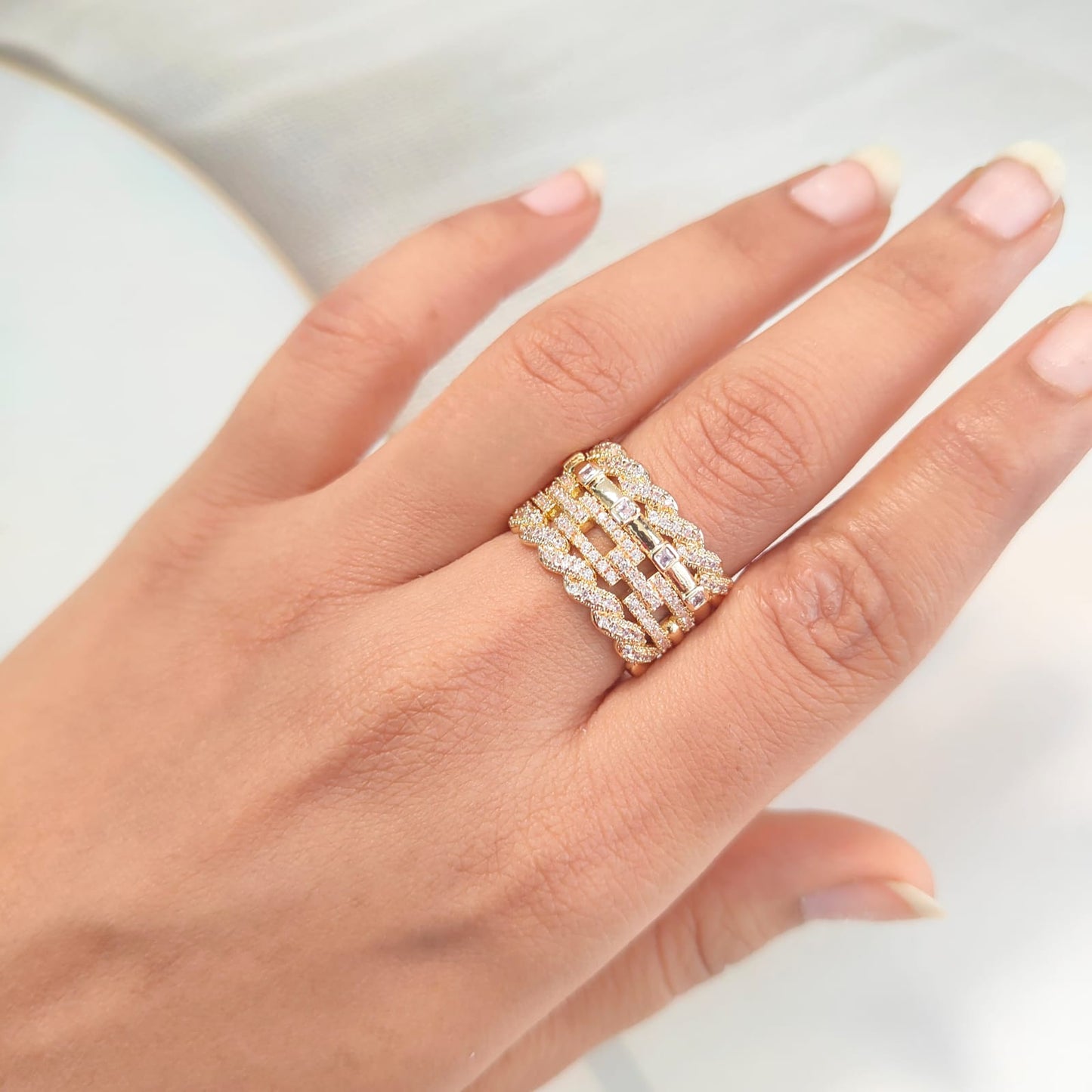 BROAD DIAMOND RING