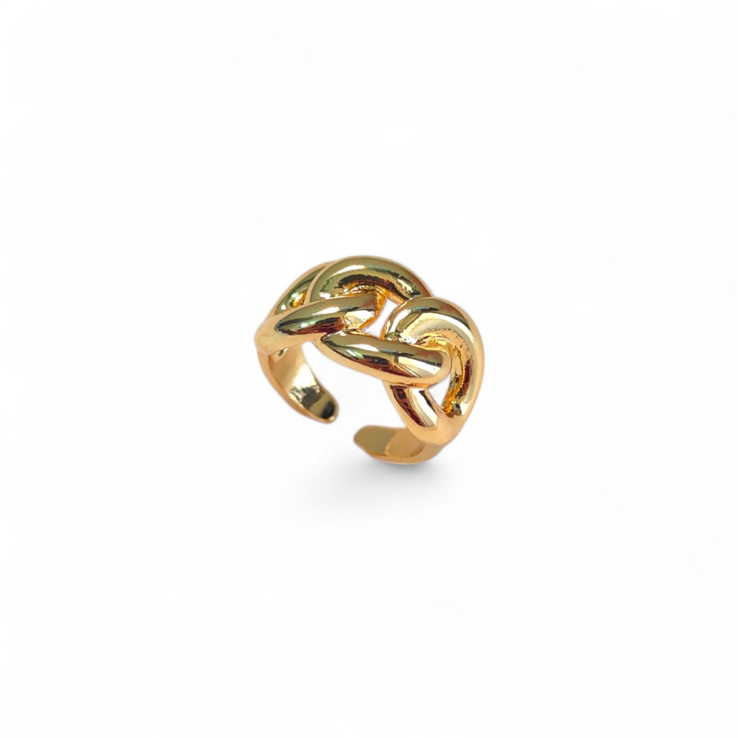 STUDDED LINK CHAIN RING