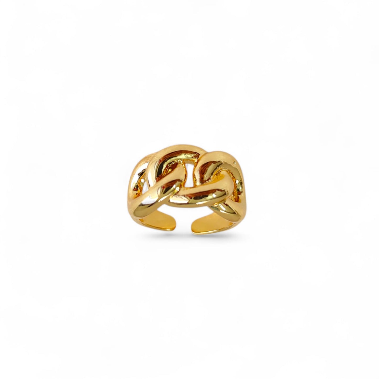 STUDDED LINK CHAIN RING